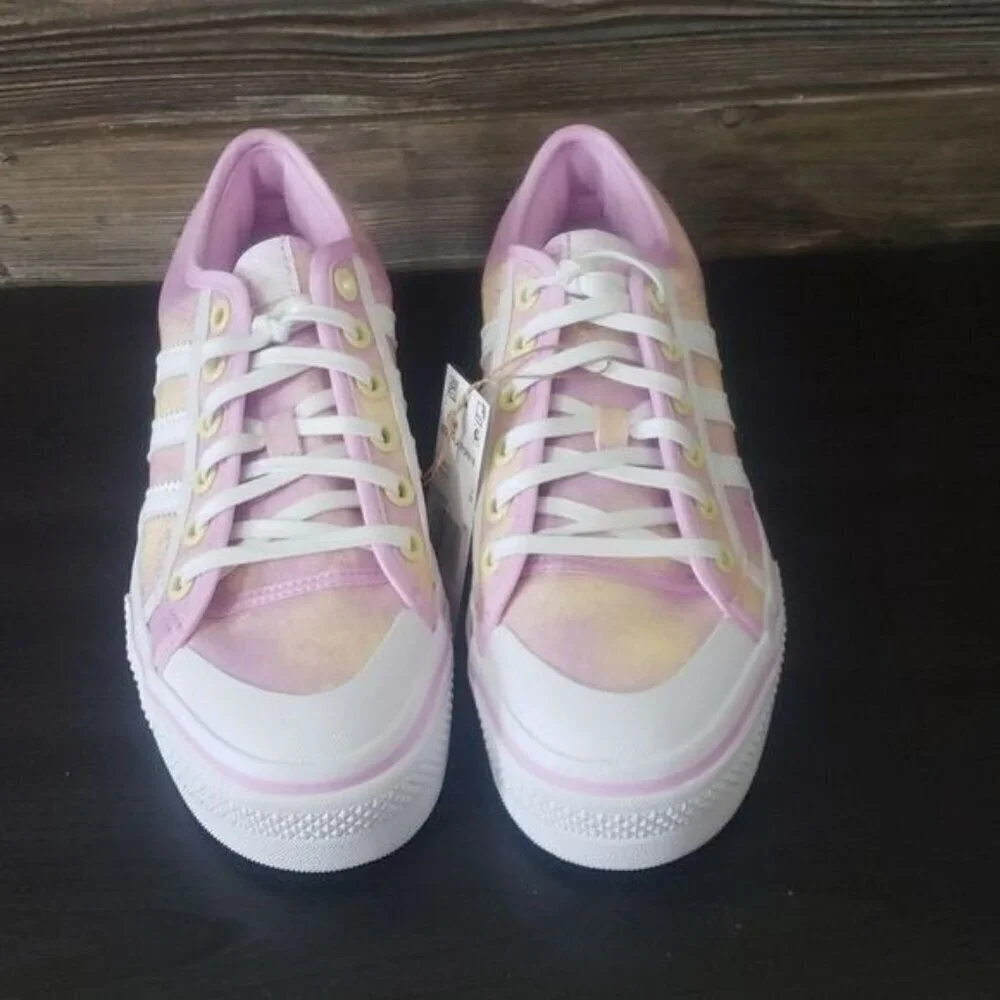 New Adidas Nizza Womens Platform Shoes Size 7 Tie Dye Summer Festival Streetwear